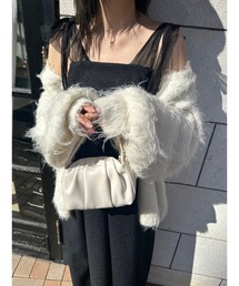 シャギーニットカーディガン