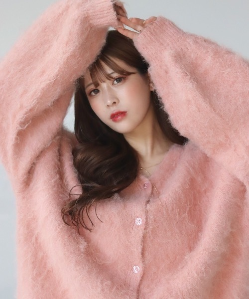 mellowneon（メロウネオン）の「シャギーニットカーディガン