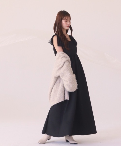 mellowneon（メロウネオン）の「シャギーニットカーディガン（カーディガン/ボレロ・レディース・ピンク/ベージュ/オフホワイト/グレー・FREE）」の14枚目の写真