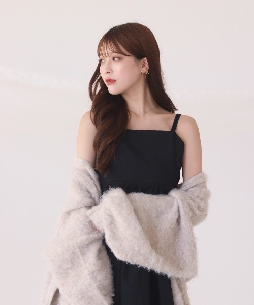 mellowneon（メロウネオン）の「シャギーニットカーディガン（カーディガン/ボレロ・レディース・ピンク/ベージュ/オフホワイト/グレー・FREE）」の11枚目の写真