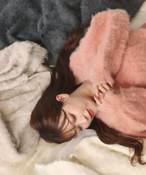 mellowneon（メロウネオン）の「シャギーニットカーディガン