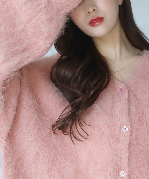 mellowneon（メロウネオン）の「シャギーニットカーディガン