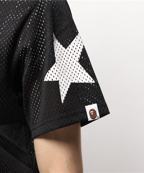 A BATHING APE(アベイシングエイプ)の「MESH FOOTBALL TEE(Tシャツ/カットソー・メンズ・ホワイト/ブラック・XX-LARGE/X-LARGE/SMALL/LARGE/MEDIUM)」の10枚目の写真