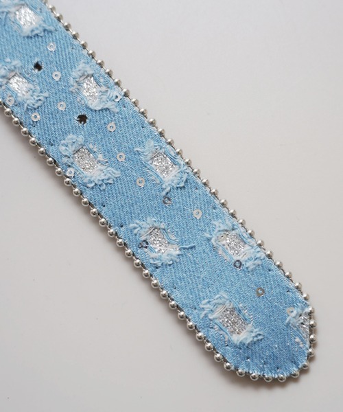 BARELY BLUE（ベアリーブルー）の「【 BARELY BLUE / ベアリーブルー 】 バタフライ バックル ベルト（ベルト・レディース・ブラック/ブルー/ライトブルー・FREE）」の11枚目の写真