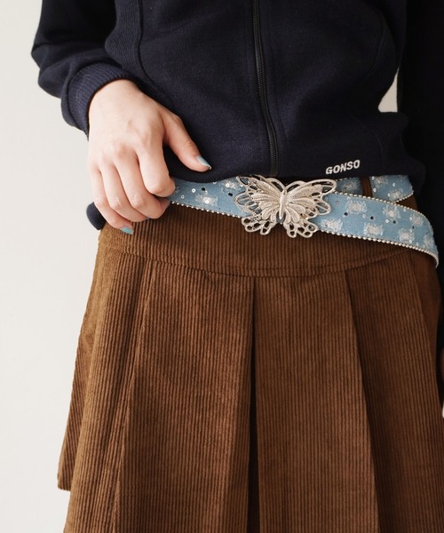 BARELY BLUE（ベアリーブルー）の「【 BARELY BLUE / ベアリーブルー 】 バタフライ バックル ベルト（ベルト・レディース・ブラック/ブルー/ライトブルー・FREE）」の13枚目の写真