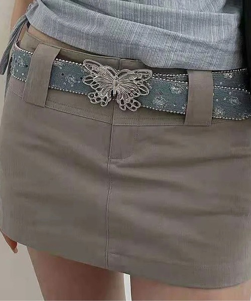 BARELY BLUE（ベアリーブルー）の「【 BARELY BLUE / ベアリーブルー 】 バタフライ バックル ベルト（ベルト・レディース・ブラック/ブルー/ライトブルー・FREE）」の14枚目の写真