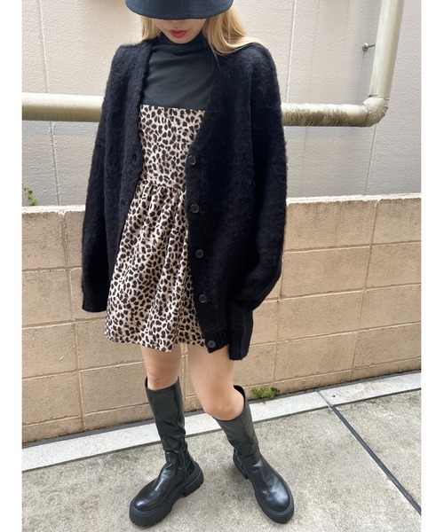 WC（ダブル シー）の「モヘアライクビッグカーディガン（カーディガン/ボレロ・レディース・パープル/ブラック/ピンク/ブルー・FREE）」の5枚目の写真