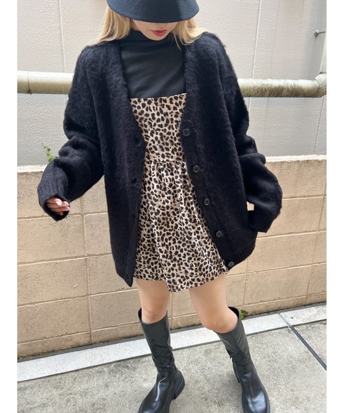 WC（ダブル シー）の「モヘアライクビッグカーディガン（カーディガン/ボレロ・レディース・パープル/ブラック/ピンク/ブルー・FREE）」の7枚目の写真