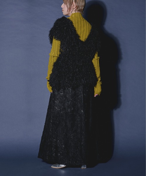 Ezick（エジック）の「Mode switch イレリブハイネックニット（ニット/セーター・レディース・ブラック/チャコールグレー/ピンク/ブルー系その他/マスタード・FREE）」の6枚目の写真