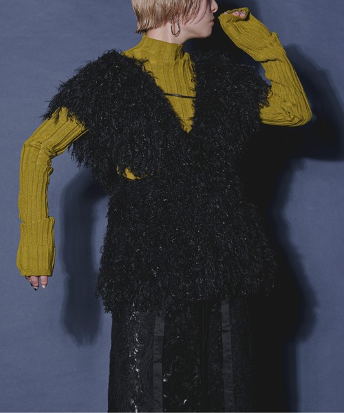 Ezick（エジック）の「Mode switch イレリブハイネックニット（ニット/セーター・レディース・ブラック/チャコールグレー/ピンク/ブルー系その他/マスタード・FREE）」の9枚目の写真