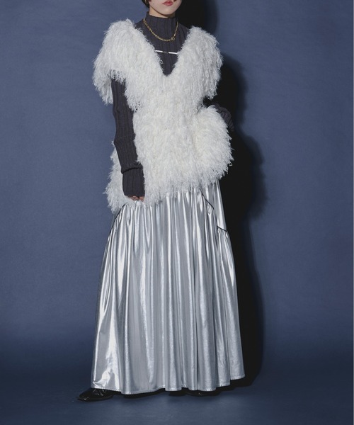 Ezick（エジック）の「Mode switch イレリブハイネックニット（ニット/セーター・レディース・ブラック/チャコールグレー/ピンク/ブルー系その他/マスタード・FREE）」の13枚目の写真