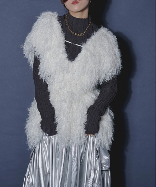 Ezick（エジック）の「Mode switch イレリブハイネックニット（ニット/セーター・レディース・ブラック/チャコールグレー/ピンク/ブルー系その他/マスタード・FREE）」の16枚目の写真