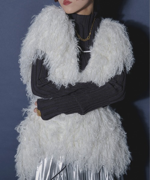 Ezick（エジック）の「Mode switch イレリブハイネックニット（ニット/セーター・レディース・ブラック/チャコールグレー/ピンク/ブルー系その他/マスタード・FREE）」の18枚目の写真