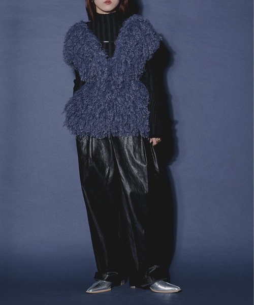 Ezick（エジック）の「Mode switch イレリブハイネックニット（ニット/セーター・レディース・ブラック/チャコールグレー/ピンク/ブルー系その他/マスタード・FREE）」の19枚目の写真