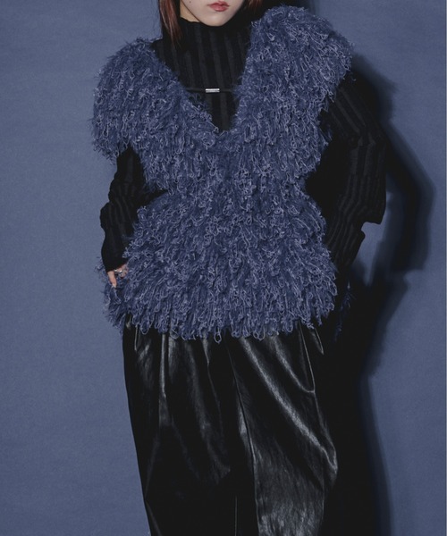 Ezick（エジック）の「Mode switch イレリブハイネックニット（ニット/セーター・レディース・ブラック/チャコールグレー/ピンク/ブルー系その他/マスタード・FREE）」の20枚目の写真