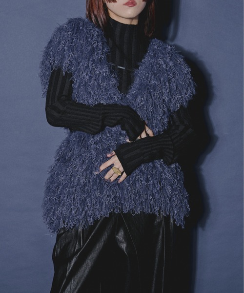 Ezick（エジック）の「Mode switch イレリブハイネックニット（ニット/セーター・レディース・ブラック/チャコールグレー/ピンク/ブルー系その他/マスタード・FREE）」の21枚目の写真