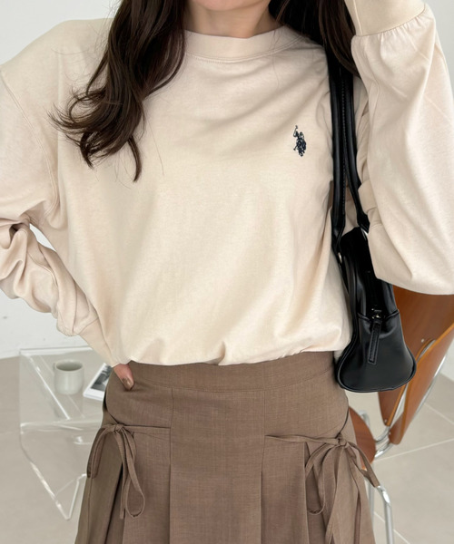 U.S. POLO ASSN.（ユーエスポロアッスン）の「U.S. POLO ASSN.　ユニセックス クルーネック 長袖 ロンT PLM33200（Tシャツ/カットソー・レディース・オフホワイト/ブラック/ネイビー/アイボリー/ダークグリーン/ブルーグレー・M/L/S）」の19枚目の写真