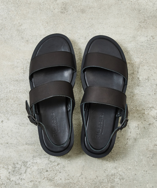 And A（アンドエー）の「PADRONE パドローネ / BACK STRAP SANDALS with Chunky Sole バックストラップサンダル チャンキーソール / PU2308-3206（サンダル・メンズ・ブラック・40/41/42）」の13枚目の写真