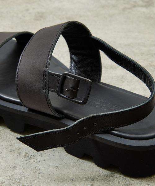 And A（アンドエー）の「PADRONE パドローネ / BACK STRAP SANDALS with Chunky Sole バックストラップサンダル チャンキーソール / PU2308-3206（サンダル・メンズ・ブラック・40/41/42）」の12枚目の写真