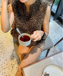 AMELY | 《mikuさん×Erikaさんコラボ》ショートボアベスト(ベスト)