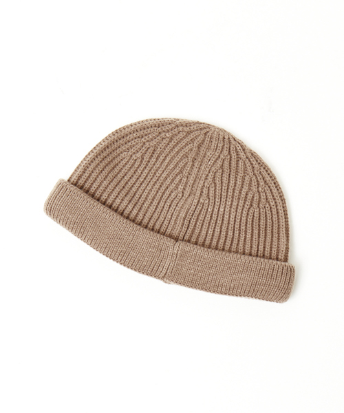 RIVER UP(リバーアップ)の「<BASIQUENTI>【丸洗いOK】ユニセックス ショート ロール ローワッチキャップ/ニットキャップ(ニットキャップ/ビーニー・メンズ・ブラック/ベージュ/ネイビー/オレンジ/アイボリー/モスグリーン/グリーン/グレー系その他・フリー)」の5枚目の写真