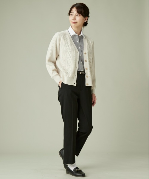 TOKYO SHIRTS(トウキョウシャツ)の「形態安定ノーアイロン レギュラー 長袖ビジネスワイシャツ(ビジネスシャツ・レディース・ブラウン・XL/S/L/LL/M)」の8枚目の写真