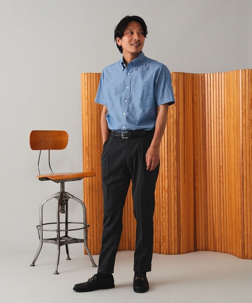 BEAMS F（ビームスエフ）の「BEAMS F / シャンブレー ボタンダウンシャツ（ビジネスシャツ・メンズ・ライトブルー・X-LARGE/LARGE/MEDIUM/SMALL）」の8枚目の写真