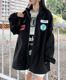 ワッペンフリースブルゾン