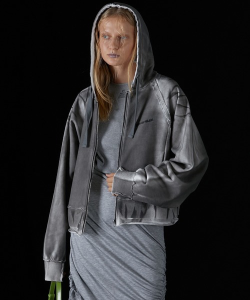 PRANK PROJECT（プランクプロジェクト）の「スプレーダイパーカー / Spray Dyed Hoodie（パーカー・レディース・ブラック/ホワイト/ブラウン・FREE）」の8枚目の写真