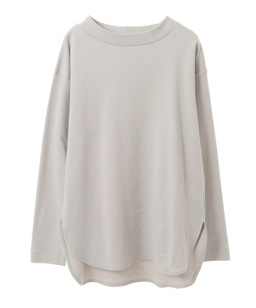 MELROSE claire（メルローズ クレール）の「【程よい厚み安心感のあるコットンスムースプルオーバー】（Tシャツ/カットソー・レディース・グレイッシュベージュ/ブラック/オフホワイト・FREE）」の18枚目の写真