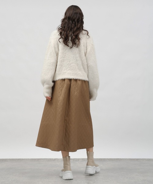 LAKOLE（ラコレ）の「7ゲージシャギーカーディガン / 995790（カーディガン/ボレロ・レディース・オフホワイト/グレー/ライトブルー・SMALL/MEDIUM）」の6枚目の写真