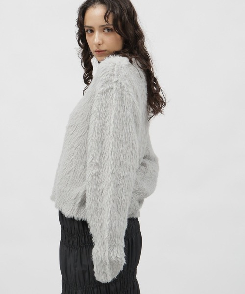 LAKOLE（ラコレ）の「7ゲージシャギーカーディガン / 995790（カーディガン/ボレロ・レディース・オフホワイト/グレー/ライトブルー・SMALL/MEDIUM）」の19枚目の写真