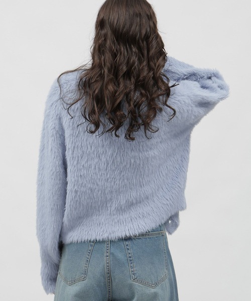 LAKOLE（ラコレ）の「7ゲージシャギーカーディガン / 995790（カーディガン/ボレロ・レディース・オフホワイト/グレー/ライトブルー・SMALL/MEDIUM）」の20枚目の写真