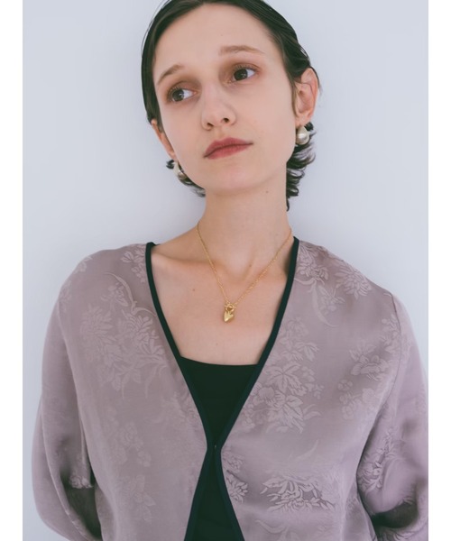 sahara(サハラ)の「Curve Piping Flower Dress(ワンピース・レディース・ブラック/グリーン系その他/グレイッシュベージュ・FREE)」の10枚目の写真