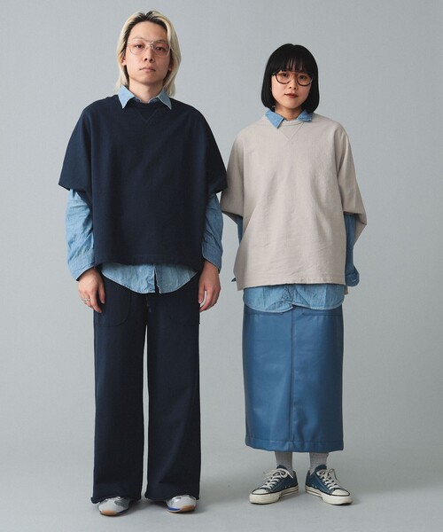 美品 ビームスボーイ maturely ポンチョTシャツ ビッグシルエット BEAMS BOY BEAMS BOY / hem cut-off poncho jersey (T-shirts