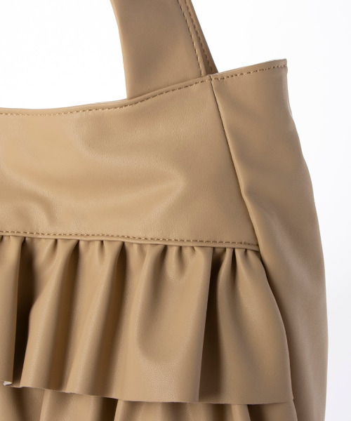 cache cache(カシュ カシュ)の「カシュカシュ cachecache / フリルトートバッグ(トートバッグ・レディース・シルバー/ベージュ/ブラック/ダークグレー/ライトグレー・FREE)」の15枚目の写真