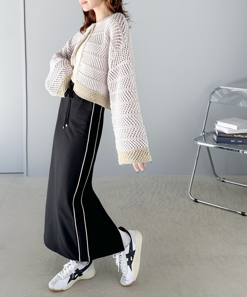 セール】【mily bilet】スポーティムードを楽しむ一着。サイドライン