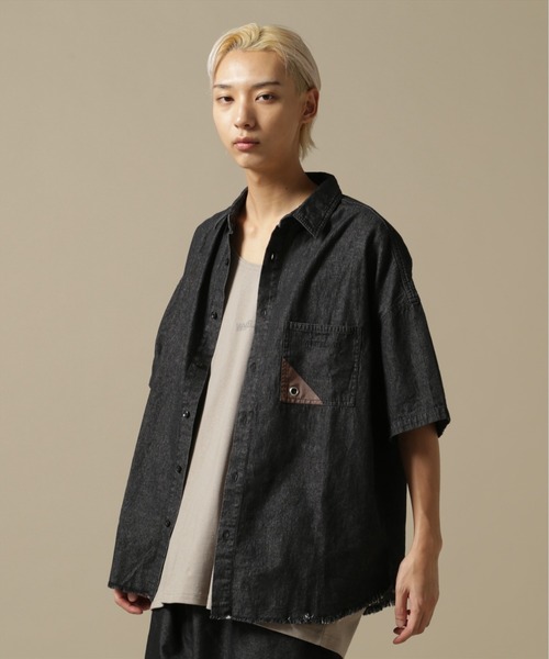 【WEB&DEPOT限定】WHITELAND/ホワイトランド/OWL/DENIM SSH/オーバーサイズ デニムシャツ（シャツ/ブラウス）｜WHITELAND（ホワイトランド）