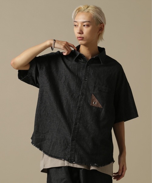 【WEB&DEPOT限定】WHITELAND/ホワイトランド/OWL/DENIM SSH/オーバーサイズ デニムシャツ（シャツ/ブラウス）｜WHITELAND（ホワイトランド）