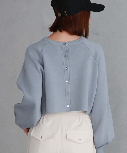 archives（アルシーヴ）の「2wayミラノリブニットカーディガン（カーディガン/ボレロ・レディース・イエロー/オレンジ/ブラック/オフホワイト/ブルー・MEDIUM）」の4枚目の写真