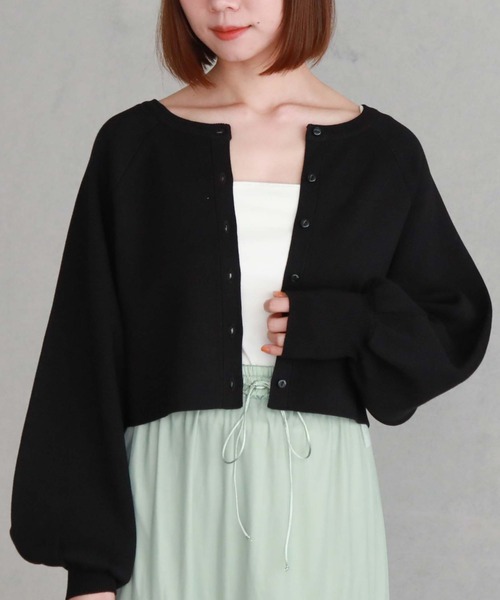 archives（アルシーヴ）の「2wayミラノリブニットカーディガン（カーディガン/ボレロ・レディース・イエロー/オレンジ/ブラック/オフホワイト/ブルー・MEDIUM）」の3枚目の写真