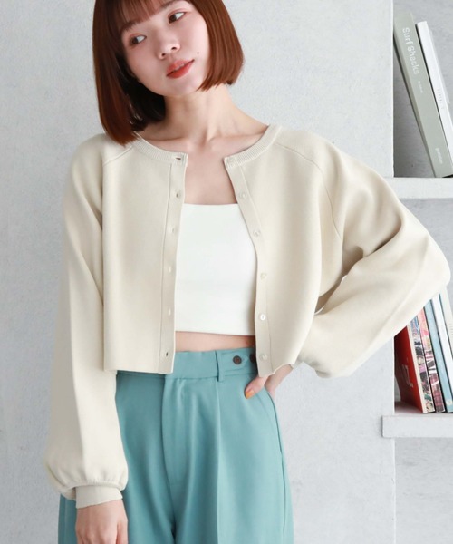 archives（アルシーヴ）の「2wayミラノリブニットカーディガン（カーディガン/ボレロ・レディース・イエロー/オレンジ/ブラック/オフホワイト/ブルー・MEDIUM）」の6枚目の写真