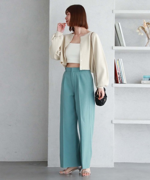 archives（アルシーヴ）の「2wayミラノリブニットカーディガン（カーディガン/ボレロ・レディース・イエロー/オレンジ/ブラック/オフホワイト/ブルー・MEDIUM）」の13枚目の写真