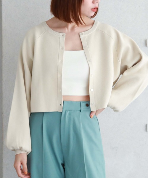 archives（アルシーヴ）の「2wayミラノリブニットカーディガン（カーディガン/ボレロ・レディース・イエロー/オレンジ/ブラック/オフホワイト/ブルー・MEDIUM）」の7枚目の写真