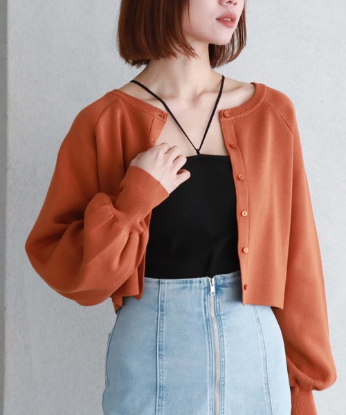 archives（アルシーヴ）の「2wayミラノリブニットカーディガン（カーディガン/ボレロ・レディース・イエロー/オレンジ/ブラック/オフホワイト/ブルー・MEDIUM）」の22枚目の写真