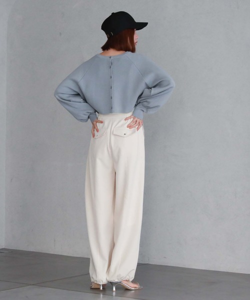 archives（アルシーヴ）の「2wayミラノリブニットカーディガン（カーディガン/ボレロ・レディース・イエロー/オレンジ/ブラック/オフホワイト/ブルー・MEDIUM）」の19枚目の写真