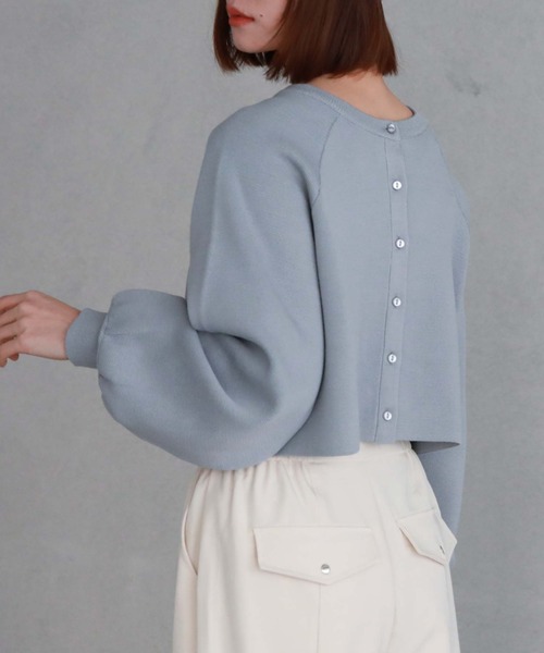 archives（アルシーヴ）の「2wayミラノリブニットカーディガン（カーディガン/ボレロ・レディース・イエロー/オレンジ/ブラック/オフホワイト/ブルー・MEDIUM）」の14枚目の写真