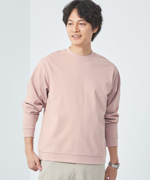 green label relaxing(グリーンレーベルリラクシング)の「L/A カノコ ビズ クルーネック カットソー(Tシャツ/カットソー・メンズ・ライトグレー/ライトピンク/ダークグレー・M/S/L/XL)」の1枚目の写真