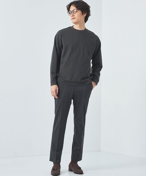 green label relaxing(グリーンレーベルリラクシング)の「L/A カノコ ビズ クルーネック カットソー(Tシャツ/カットソー・メンズ・ライトグレー/ライトピンク/ダークグレー・M/S/L/XL)」の4枚目の写真