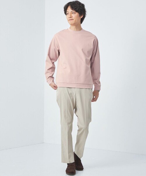 green label relaxing(グリーンレーベルリラクシング)の「L/A カノコ ビズ クルーネック カットソー(Tシャツ/カットソー・メンズ・ライトグレー/ライトピンク/ダークグレー・M/S/L/XL)」の7枚目の写真